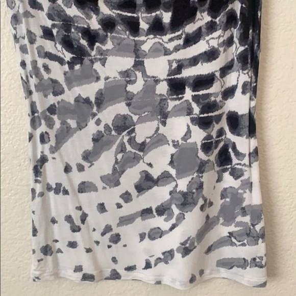 Tahari Ink Blot Sleeveless Blouse/ B&W/ XS - Picture 4 of 9